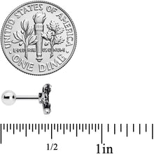 Load image into Gallery viewer, 16G 1/4 Clear Gem Cowboy Boot Cartilage Tragus Earring
