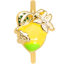 Load image into Gallery viewer, 20G 5/16 Gold Tone Lemon Bee Flower Nose Hoop
