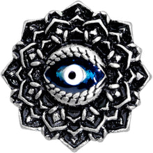 Load image into Gallery viewer, Blue White Evil Eye Mandala Double Flare Plug Set
