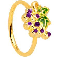 Load image into Gallery viewer, 20G 5/16 Gold Tone Yummy Grapes Nose Hoop
