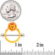 Load image into Gallery viewer, 14G 5/8 Loveable Lion Nipple Shield Set
