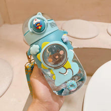Load image into Gallery viewer, 700ml Kids Water Bottle for School Boys Girl Cup With Straw BPA Free Cute Cartoon Leakproof Mug Portable Travel Drinking Water Bottle with Strap and Stickers Portable Leakproof BPA-Free Drinking Bottle for Girls School Outdoor Sports Travel
