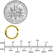 Load image into Gallery viewer, 14G 5/16 Gold Tone Anodized Seamless Cartilage Ring Set of 12
