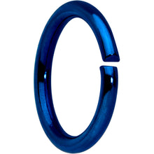 Load image into Gallery viewer, 16G 5/16 Blue Anodized Seamless Cartilage Ring Set of 12
