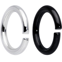 Load image into Gallery viewer, 14G 5/16 Steel Black Anodized Seamless Cartilage Ring Set of 12

