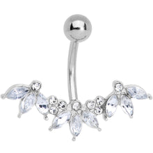 Load image into Gallery viewer, Clear Gem Comely Clusters Belly Ring
