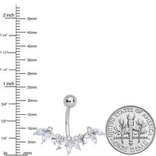Load image into Gallery viewer, Clear Gem Comely Clusters Belly Ring
