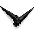 Load image into Gallery viewer, Black Matte Acrylic Straight Taper Set Available in Sizes 12G to 00G
