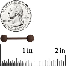 Load image into Gallery viewer, Deep Dark Brown Matte Barbell Tongue Ring
