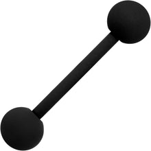 Load image into Gallery viewer, Beautiful Basic Black Matte Barbell Tongue Ring
