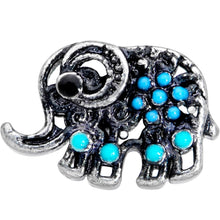 Load image into Gallery viewer, 16G 1/4 Aqua Orb Curvy Elephant Cartilage Tragus
