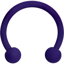 Load image into Gallery viewer, 16G 3/8 Delicious Dark Purple Matte Horseshoe Circular Barbell
