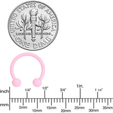 Load image into Gallery viewer, 16G 3/8 Perfectly Pink Matte Horseshoe Circular Barbell

