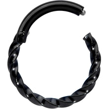Load image into Gallery viewer, 16G 5/16 Black Twisted Elegance Cartilage Clicker
