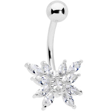 Load image into Gallery viewer, Clear CZ Gem Stylized Butterfly Belly Ring
