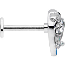 Load image into Gallery viewer, 16G 5/16 Clear Gem Tropical Parrot Bird Labret Monroe Tragus
