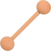Load image into Gallery viewer, Simple Tan Matte Barbell Tongue Ring
