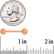 Load image into Gallery viewer, Simple Tan Matte Barbell Tongue Ring
