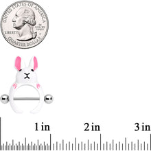 Load image into Gallery viewer, 14G 9/16 White Rabbit Easter Nipple Shield Set
