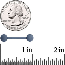 Load image into Gallery viewer, Gorgeous Grey Matte Barbell Tongue Ring 4mm Balls

