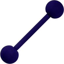 Load image into Gallery viewer, Nifty Navy Blue Matte Barbell Tongue Ring
