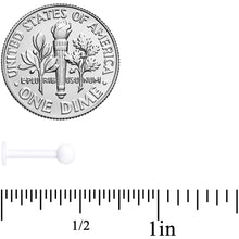 Load image into Gallery viewer, 16G 5/16 White Acrylic Matte Labret Monroe Tragus
