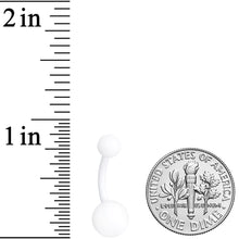 Load image into Gallery viewer, Wonderfully White Matte Belly Ring
