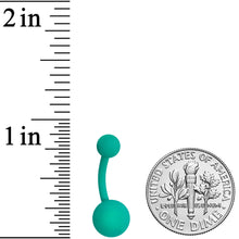 Load image into Gallery viewer, Teriffically Teal Matte Belly Ring
