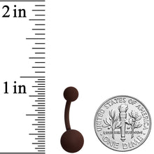 Load image into Gallery viewer, Beautifully Brown Matte Navel Ring
