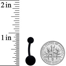 Load image into Gallery viewer, Blissful Black Matte Belly Ring
