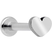 Load image into Gallery viewer, 16G 5/16 Heart Grade 23 Titanium Internal Thread Labret Tragus
