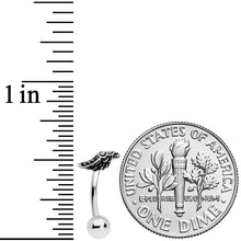 Load image into Gallery viewer, 16G 5/16 Single Angels Wing Curved Eyebrow Ring

