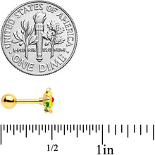 Load image into Gallery viewer, 16G 1/4 Gold Tone Sunny Flower Ladybug Cartilage Tragus
