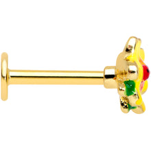 Load image into Gallery viewer, 16G 5/16 Gold Tone Sunny Flower Ladybug Labret Monroe Tragus
