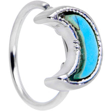 Load image into Gallery viewer, 20G 5/16 Faux Turquoise Crescent Moon Nose Hoop
