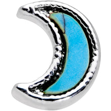 Load image into Gallery viewer, 20G 5/16 Faux Turquoise Crescent Moon Nose Hoop
