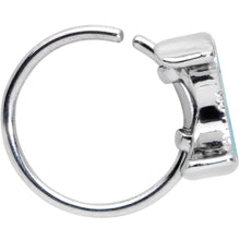 Load image into Gallery viewer, 20G 5/16 Faux Turquoise Crescent Moon Nose Hoop
