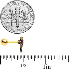 Load image into Gallery viewer, 16G 1/4 Gold Tone Luxe Lizard Cartilage Tragus Earring
