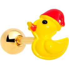 Load image into Gallery viewer, 16G 1/4 Gold Tone Sleepy Duck Cartilage Tragus
