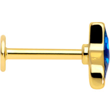 Load image into Gallery viewer, 16G 5/16 Gold Tone Iridescent Mermaid Tail Labret Monroe Tragus
