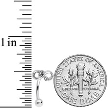 Load image into Gallery viewer, 16G 5/16 Clear Gem Infinity Curved Eyebrow Ring
