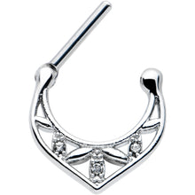 Load image into Gallery viewer, 16G 5/16 Clear Gem Classic Geometric Cartilage Clicker
