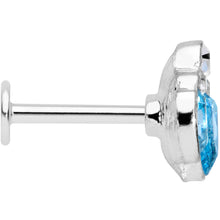 Load image into Gallery viewer, 16G 5/16 Clear Aqua Gem Cluster Labret Monroe Tragus
