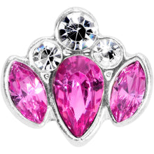 Load image into Gallery viewer, 16G 5/16 Clear Purple Gem Cluster Labret Monroe Tragus
