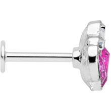 Load image into Gallery viewer, 16G 5/16 Clear Purple Gem Cluster Labret Monroe Tragus
