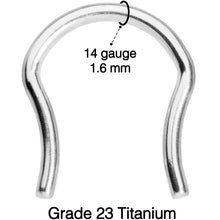 Load image into Gallery viewer, 14G 5/8 ASTM F-136 Implant Grade Titanium Septum Retainer
