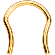Load image into Gallery viewer, 14G 5/8 Gold Tone ASTM F-136 Implant Grade Titanium Septum Retainer
