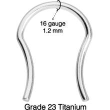 Load image into Gallery viewer, 16G 5/8 ASTM F-136 Implant Grade Titanium Septum Retainer
