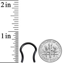 Load image into Gallery viewer, 14G 5/8 ASTM F-136 Black Titanium Septum Retainer
