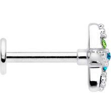 Load image into Gallery viewer, 16G 5/16 Aurora Aqua Gem Nautical Starfish Labret Monroe Tragus
